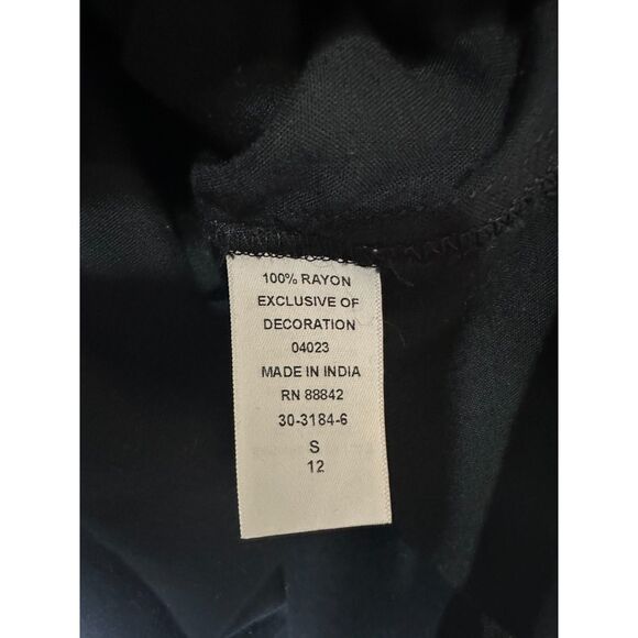 Ellos Women's BOHO Deep V Peasant Blouse with Crochet Accents 3/4 Sleeve Size 8 - Picture 5 of 5